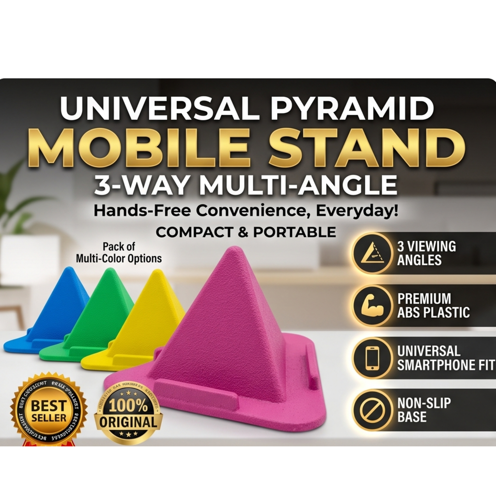Universal Pyramid Multi-Angle Mobile & Tablet Stand Holder for Desk combo pack 2