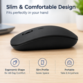 Slim Wireless Mouse for Laptop Desktop Computer with USB Receiver