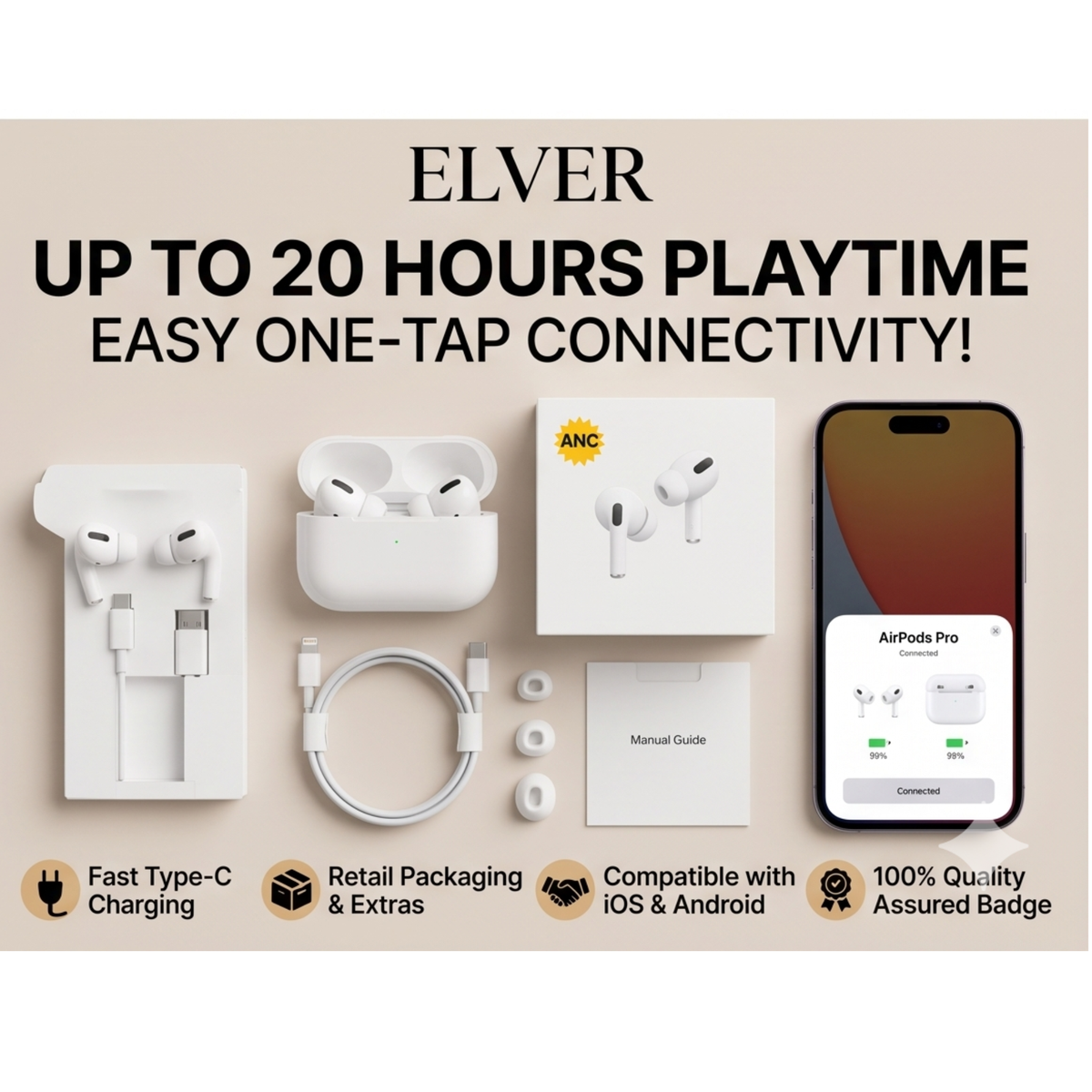 Wireless Earbuds Bluetooth 5.3 TWS Earphones